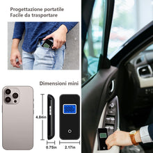 Carica l'immagine nel visualizzatore di Gallery, Etilometro Portatile Certificato, Professionale Digitale Alcol Test con Display LCD Blu Digitale, Etilometro Portatile P