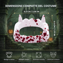 Carica l'immagine nel visualizzatore di Gallery, Denti da Vampiro con Effetto Sangue, Denti Vampiro Realistici per Costume Halloween, Denti Dracula Cosplay
