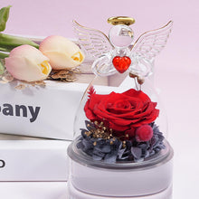 Carica l'immagine nel visualizzatore di Gallery, Miofula Rosa Stabilizzata Vera Regalo Donna Compleanno,Rosa Eterna Figurine Angelo Regalo Mamma Nonna,Fiori Stabilizzati Regalo Anniversario per Lei,Regali Natale Donna San Valentino Regali Fidanzata