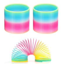 Carica l'immagine nel visualizzatore di Gallery, 2 Pezzi Giocattolo a Molla Arcobaleno Set, Spirale Spring per Adulti, Arcobaleno Spring Grande per i Favori del Partito 