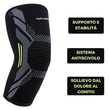 Carica l&#39;immagine nel visualizzatore di Gallery, NativoDex Gomitiera per Epicondilite e Tendinite, Tutore A Compressione Per Gomito, Fascia Gomito Palestra, Crossfit, Tennis, Golf (M)