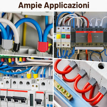 Carica l'immagine nel visualizzatore di Gallery, Puntalini Elettrici a Crimpare 600 pezzi, Preciva anello a Crimpare, Capocorda a Crimpare Dimensione 2 * 0,5-10mm² adatt