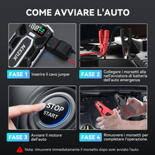Carica l'immagine nel visualizzatore di Gallery, ACEZUK Avviatore Batteria Auto, 10.000A 33000mAh Avviatore di Emergenza per Auto/Moto