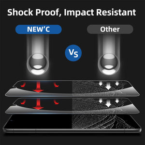 NEW'C 3 Pezzi, Vetro Temperato per Samsung Galaxy A40 (SM-A405F), Pellicola Prottetiva Anti Graffio, Anti-Impronte, Senza Bolle, Durezza 9H, 0,33mm Ultra Trasparente, Ultra Resistente