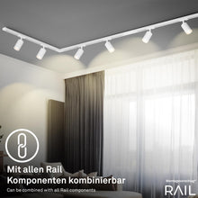 Carica l'immagine nel visualizzatore di Gallery, BRILONER - Sistema di binari di alimentazione, centrale, accessori, componente di estensione, 20 cm, bianco