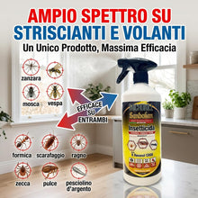 Carica l'immagine nel visualizzatore di Gallery, Insetticida Multinsetto Uno Contro Tutti Azione Abbattente Repellente Formato 750ml + 250ml Gratis