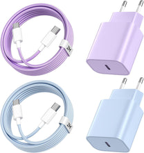 Carica l'immagine nel visualizzatore di Gallery, Kndaa 2Pack Caricatore per iPhone 16/16 Plus/16 Pro/16 Pro Max/15/15 Plus/15 Pro/15 Pro Max, 20W USB C Caricabatterie Ra