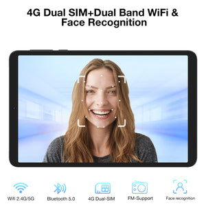 DOOGEE T20 MINI Tablet Android 14, Tablet 8 Pollici, Widevine L1, 9 GB+128 GB/TF 1TB, T606, 5060mAh, Tablet in Offerta, 5G WiFi, 13MP+5MP, Tablet 4G LTE/OTG/GPS/BT 5.0/Gaming Tablet, Tablet Con SIM