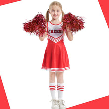 Carica l'immagine nel visualizzatore di Gallery, DAZZTIME Disfraz de Animadora para Mujer,Disfraz de Animadora para Niñas-120 Cm,Uniforme de Cheerleader con Pompones y C