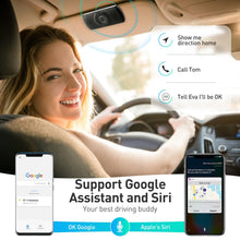 Carica l'immagine nel visualizzatore di Gallery, AGPTEK Vivavoce Auto Bluetooth 5.3 con Siri Assistente Comandi Vocali di Google Altoparlante Kit e Scheda TF Supporto per Aletta Parasole Connessione Automatica, Nero