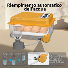Carica l'immagine nel visualizzatore di Gallery, Incubatrice per Uova con Controllo della Temperatura e Rotazione Automatica per 16 uova, Incubatrice per Uova Automatica con rulli regolabili e aggiunta automatica di acqua