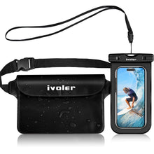 Carica l'immagine nel visualizzatore di Gallery, iVoler Kit Impermeabile con Borsa Marsupio e Custodia Smartphone, Nero