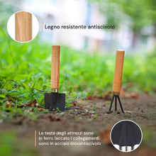 Carica l'immagine nel visualizzatore di Gallery, Avilia Set da Giardinaggio Ergonomico con Cesto in Vimini - Kit Completo di Attrezzi per Donna e Uomo, Accessori e Utensili Giardinaggio 35x22x29cm, Idea Regalo Perfetta