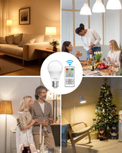 Carica l'immagine nel visualizzatore di Gallery, Lampadina LED E27 con Telecomando, Lampadina E27 Dimmerabile, Lampadine LED 9W Equivalente a 60W, 3 Temperature di Color