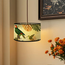 Carica l'immagine nel visualizzatore di Gallery, Paralume a forma di tamburo con stampa floreale, paralume per lampada da tavolo, 30 cm, motivo floreale fatto a mano, pe