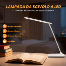 Carica l'immagine nel visualizzatore di Gallery, Akynite Lampada da Scrivania LED con Porta USB C, Adattatore 2A incluso, 5 Colori 10 Luminosità, 45Min Timer Touch Contr