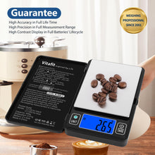 Carica l'immagine nel visualizzatore di Gallery, Vitafit 500g Bilancia di Precisione 0.01g, Elevata Precisione Assicurato Dalla Bolla di Livello, Bilancia Tascabile per 