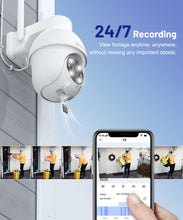 Carica l'immagine nel visualizzatore di Gallery, GALAYOU 2K Telecamera Wi-Fi Esterno/Interno, Videocamera Sorveglianza Esterno Wifi, IP Cam 360 Gradi PTZ con Visione Notturna a Colori, Sensore di Movimento, Audio Bidirezionale Y4 (1)