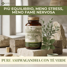 Carica l'immagine nel visualizzatore di Gallery, Ashwagandha Ksm-66 e Tè Verde per Stress e Fame nervosa 6 mesi di fornitura