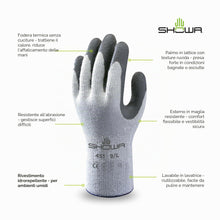 Carica l'immagine nel visualizzatore di Gallery, SHOWA 451, Rivestimento in Lattice, Freddo, Grigio / grigio scuro, 8/M