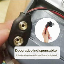 Carica l'immagine nel visualizzatore di Gallery, 20 pezzi Clip batteria 9V tipo I, cavi 150 mm rosso-nero, per elettronica fai-da-te, progetti scolastici, riparazioni e 
