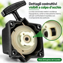 Carica l'immagine nel visualizzatore di Gallery, Topolenashop Avviamento a Strappo per Decespugliatore 33CC 43CC 52CC – Starter Autoavvolgente con Carter, Corda e Manico