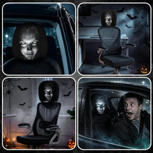 Carica l'immagine nel visualizzatore di Gallery, Copripoggiatesta Per Auto Con Faccia Spaventosa, 2 Pezzi Copripoggiatesta Faccia Horror, Coprisedili per poggiatesta Gho