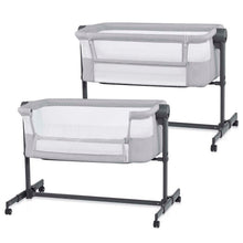 Carica l'immagine nel visualizzatore di Gallery, Kinderkraft NESTEE UP 2 Culla da affiancare, Lettino Co-Sleeping, 5 livelli di regolazione dell’altezza, 4 ruote per poterlo, Facile da Montare, Accessori materasso, Morbido materiale, Grigio Claro