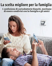 Carica l'immagine nel visualizzatore di Gallery, Caricabatterie USB 5 W Slim spina di ricarica alimentatore di rete 5V 1A 2 porte USB C+A,adattatore di alimentazione per