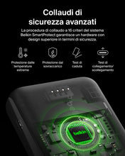 Carica l'immagine nel visualizzatore di Gallery, Belkin BoostCharge Power Bank 20000mAh con Porte USB-C e USB-A - Nero