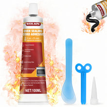 Carica l'immagine nel visualizzatore di Gallery, Colla Alte Temperature, Silicone Nero Alte Temperature