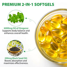 Carica l'immagine nel visualizzatore di Gallery, Capsule di olio di origano, 120 Capsule, Olio di origano con olio di semi neri, Olio di Origano Capsule - Spremuto a fre