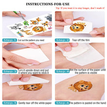 Carica l&#39;immagine nel visualizzatore di Gallery, Fhlbestyu 350 tatuaggi per bambini, set di 14 diversi motivi di elementi spaziali, dinosauri, animali, ecc., tatuaggi adesivi per feste di compleanno per bambini, feste di compleanno