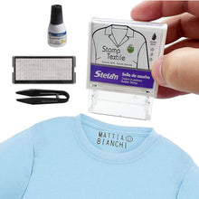 Carica l'immagine nel visualizzatore di Gallery, Stelam Timbro Personalizzabile per tessuti,Timbro Nome, Ideale per Vestiti, Maglia, Scarpe,Zaino,Astuccio, consigliato per Asilo, Scuola Elementare (2023)
