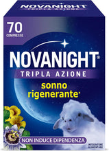 Carica l'immagine nel visualizzatore di Gallery, Novanight Tripla Azione Melatonina per Dormire, 70 Compresse