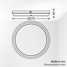 Carica l'immagine nel visualizzatore di Gallery, Briloner - Plafoniera LED IP44 Bianca Neutra Beige 27,5 cm