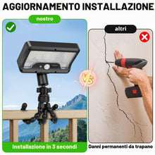 Carica l'immagine nel visualizzatore di Gallery, LEKIA - Lampade solari con sensore di movimento per esterni con supporto flessibile a forma di polpo, 2 pezzi, 6500K, 10
