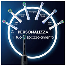 Carica l'immagine nel visualizzatore di Gallery, Oral-B Spazzolino Elettrico Ricaricabile Pro 3 3000, Sensore di Pressione Luminoso, Batteria a Lunga Durata, 2 Testine Cross Action, 1 Spazzolino Elettrico, Nero, Idea Regalo