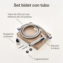 Carica l'immagine nel visualizzatore di Gallery, Praknu Idroscopino per WC in Acciaio Inox – Doccetta Bidet con Supporto