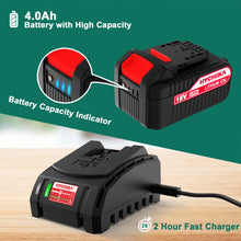 Carica l&#39;immagine nel visualizzatore di Gallery, Avvitatore a Impulsi 18V, HYCHIKA 350Nm Avvitatori a Massa Battente 3000 IPM, 4.0Ah Batteria 18V, 3x Chiavi A Bussola per 17/19/21mm, Caricatore, Mandrino 13mm (1/2&quot;)
