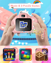 Carica l'immagine nel visualizzatore di Gallery, Macchina Fotografica Bambini, Gofunly 2.0 Pollici Schermo Mini Ricaricabile Fotocamera Digitale, 1080P HD Videocamera Regalo Giocattolo di Natale &amp;Compleanno per Ragazze 3-12 Anni, Scheda 32GB