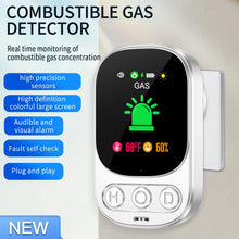 Carica l'immagine nel visualizzatore di Gallery, Rilevatore di Gas Combustibile con Spina per Casa, Allarme di Gas, Rilevatore di Fughe di Gas per Gas Naturale GPL Metan