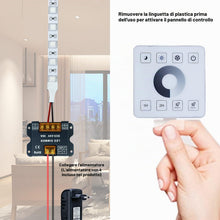 Carica l'immagine nel visualizzatore di Gallery, TOPAI Controller LED Dimmer Touch Panel telecomando RF DC 5-24V 15A*2 (Potenza massima 12V 360W/24V 720W) Telecomando wi