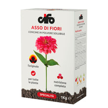 Carica l'immagine nel visualizzatore di Gallery, CIFO Asso di Fiori - Concime Piante Verdi e Fiorite in Polvere Solubile, Fertilizzante Orto, Giardino e Balcone - Contri