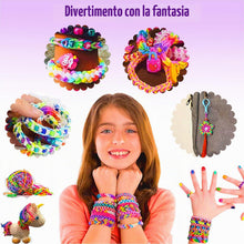 Carica l'immagine nel visualizzatore di Gallery, Set da 2500+ elastici per braccialetto, scatola con 40 scomparti, kit DIY con perline, ciondoli, uncinetti – kit braccia