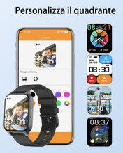 Carica l'immagine nel visualizzatore di Gallery, Cloudpoem Smartwatch Donna Uomo Smart Watch Orologio Contapassi con Cardiofrequenzimetro da polso Saturimetro Orologio Fitness Notifiche Whatsapp e Chiamate Orologio Sportivo per Android iOS Nero