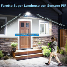 Carica l'immagine nel visualizzatore di Gallery, Aigostar 20W Faretto LED da Esterno con Sensore di Movimento，2 pezzi， Bianco，1650 LM，Bianco Freddo 6500K，IP65 Impermeabi