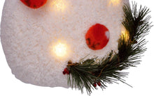 Carica l'immagine nel visualizzatore di Gallery, Bambelaa! Pupazzo di neve con luce LED, rosso, decorazione natalizia illuminato, 42 cm, funzionamento a batteria