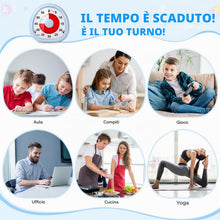 Carica l'immagine nel visualizzatore di Gallery, Diboniur Timer Visivo per Bambini Ricaricabile, Silenzioso, 60 Minuti