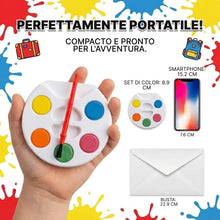 Carica l'immagine nel visualizzatore di Gallery, Set mini di acquerelli (confezione da 24) con 5 colori, tavolozza e penello